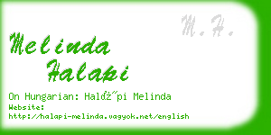 melinda halapi business card